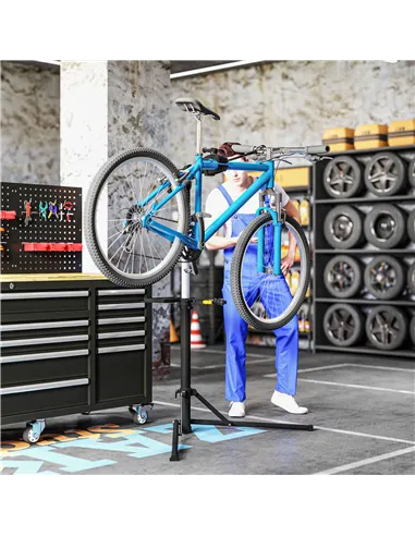 HOMCOM Bike Repair Stand, Max Load 40kg, Foldable, Height Adjustable, for Road Bike, Mountain Bike, E-bike
