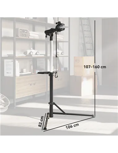 HOMCOM Bike Repair Stand, Max Load 40kg, Foldable, Height Adjustable, for Road Bike, Mountain Bike, E-bike