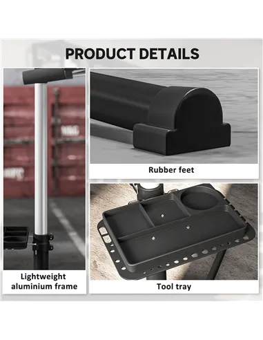 HOMCOM Bike Repair Stand, Max Load 40kg, Foldable, Height Adjustable, for Road Bike, Mountain Bike, E-bike