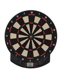 HOMCOM LCD Electronic Dartboard Set Features 26 Games w/ 185 Variations and Include 6 Darts Multi-Game Option Ready-to-Play