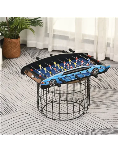 HOMCOM 29 Inch Mini Tabletop Football Foosball Gaming Table  Play Fun Game Toy 74.5L x 36.1W x 12H CM