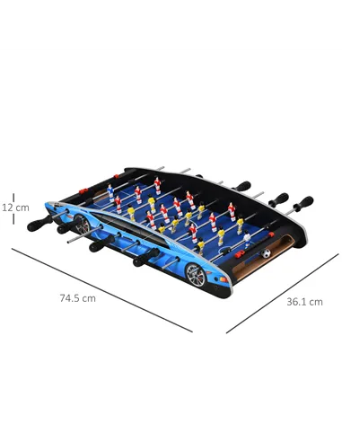 HOMCOM 29 Inch Mini Tabletop Football Foosball Gaming Table  Play Fun Game Toy 74.5L x 36.1W x 12H CM