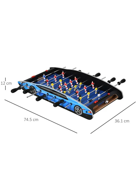 HOMCOM 29 Inch Mini Tabletop Football Foosball Gaming Table  Play Fun Game Toy 74.5L x 36.1W x 12H CM