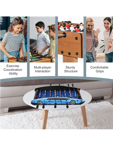 HOMCOM 29 Inch Mini Tabletop Football Foosball Gaming Table  Play Fun Game Toy 74.5L x 36.1W x 12H CM