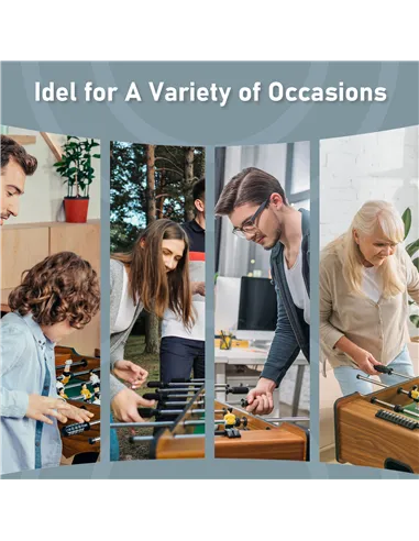 HOMCOM 29 Inch Mini Tabletop Football Foosball Gaming Table  Play Fun Game Toy 74.5L x 36.1W x 12H CM