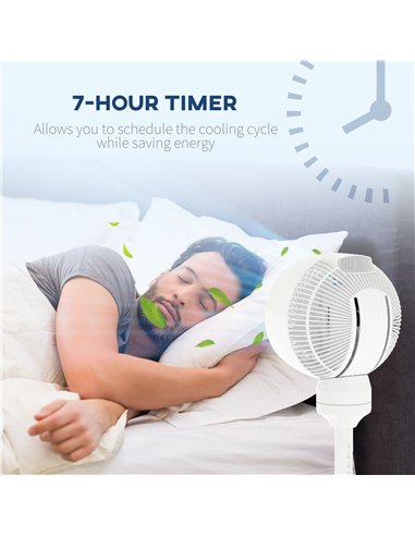 HOMCOM 9'' Air Circulator Fan 3 Speed 3 Mode, 70° Oscillation 90° Vertical Tilt, Remote Controller, for Living Room, Bedroom, Of