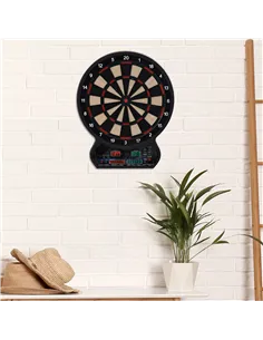 HOMCOM Electronic Hanging Dartboard LED Digital Score Set 27 Games and 202 Variations with 12 Soft Tip Darts 2