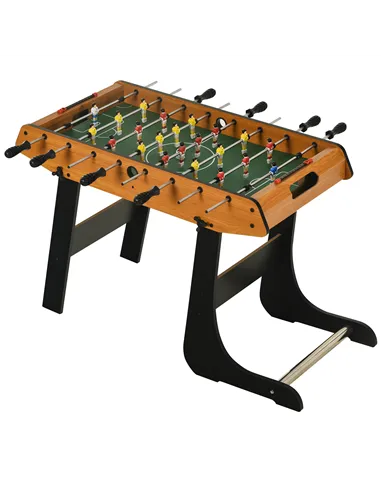 HOMCOM Folding Football Gaming Table Mini Foosball Soccer Table for Family Fun Indoor Play Sports