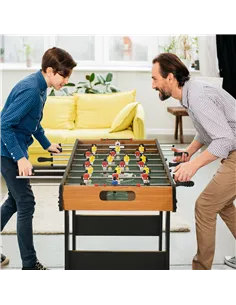 HOMCOM Folding Football Gaming Table Mini Foosball Soccer Table for Family Fun Indoor Play Sports 2