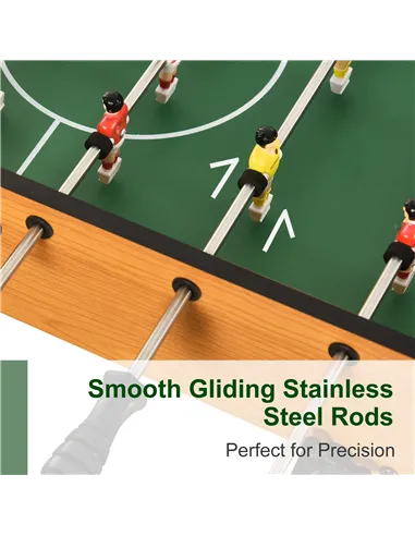 HOMCOM Folding Football Gaming Table Mini Foosball Soccer Table for Family Fun Indoor Play Sports