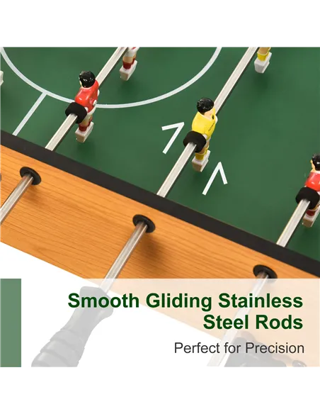 HOMCOM Folding Football Gaming Table Mini Foosball Soccer Table for Family Fun Indoor Play Sports
