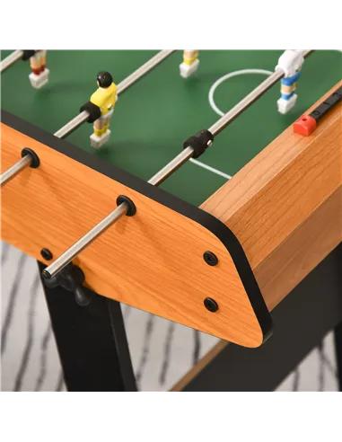 HOMCOM Folding Football Gaming Table Mini Foosball Soccer Table for Family Fun Indoor Play Sports