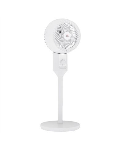 HOMCOM 9" Pedestal Fan, 70° Oscillation 90° Vertical Tilt Oscillating Air Circulator with 3 Speeds, Standing Fan for Home Office
