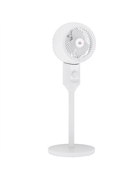 HOMCOM 9" Pedestal Fan, 70° Oscillation 90° Vertical Tilt Oscillating Air Circulator with 3 Speeds, Standing Fan for Home Office