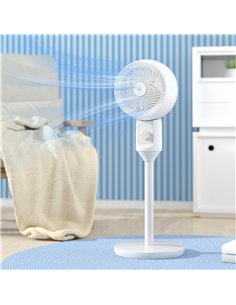 HOMCOM 9" Pedestal Fan, 70° Oscillation 90° Vertical Tilt Oscillating Air Circulator with 3 Speeds, Standing Fan for Home Office 2