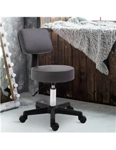 HOMCOM Beautician's Swivel Salon Chair w/ Padded Seat Back 5 Wheels Adjustable Height Salon Hairdressers Tattoo Spa Rolling Cush 2