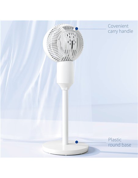 HOMCOM 9" Pedestal Fan, 70° Oscillation 90° Vertical Tilt Oscillating Air Circulator with 3 Speeds, Standing Fan for Home Office