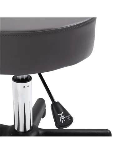 HOMCOM Beautician's Swivel Salon Chair w/ Padded Seat Back 5 Wheels Adjustable Height Salon Hairdressers Tattoo Spa Rolling Cush