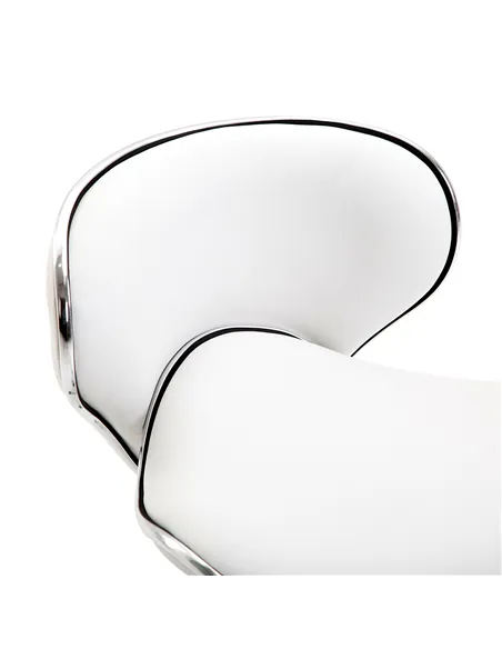 HOMCOM Adjustable Rolling Swivel Beauty Salon Chair, Stool for Spa, Technician - White