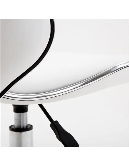 HOMCOM Adjustable Rolling Swivel Beauty Salon Chair, Stool for Spa, Technician - White