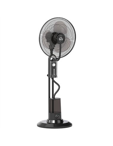 HOMCOM Pedestal Fan with Water Mist Spray, Spray Misting Fan with 70° Oscillation, Tilt Head, 4 Speeds, 3 Modes, Adjustable Mist