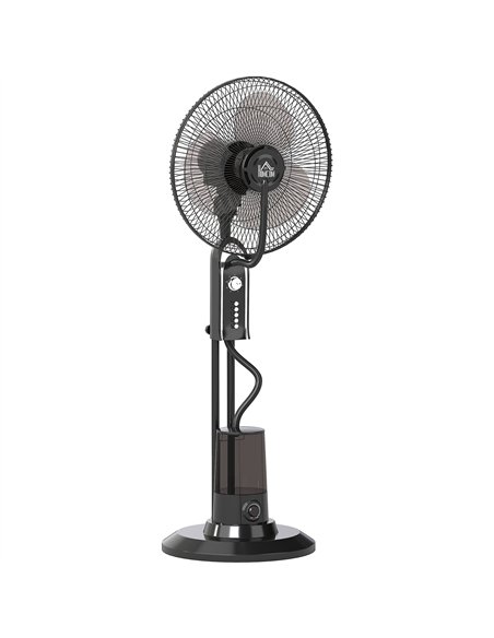 HOMCOM Pedestal Fan with Water Mist Spray, Spray Misting Fan with 70° Oscillation, Tilt Head, 4 Speeds, 3 Modes, Adjustable Mist
