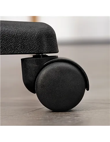 HOMCOM Beautician's Swivel Salon Chair w/ Padded Seat Back 5 Wheels Adjustable Height Salon Hairdressers Tattoo Spa Rolling Cush