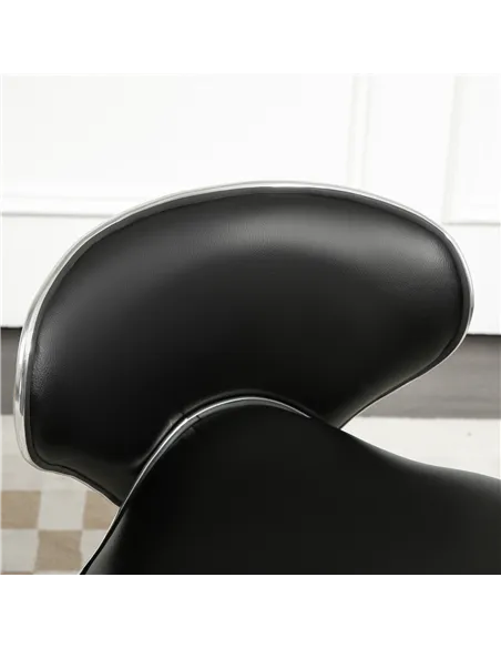 HOMCOM Adjustable Rolling Swivel Beauty Salon Chair, Stool for Spa, Black