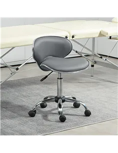 HOMCOM Adjustable Rolling Swivel Beauty Salon Chair, Stool for Spa, Grey 2