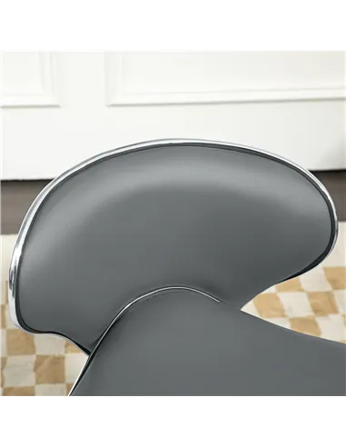 HOMCOM Adjustable Rolling Swivel Beauty Salon Chair, Stool for Spa, Grey