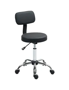 HOMCOM 360° Swivel Seat Salon Stool - Black