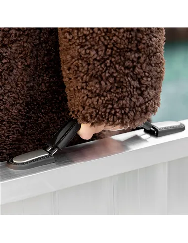 HOMCOM 2ft Aluminium Duo Wheelchair Ramp Pushchair Mobility Assistance Folding w/ Carry Handle Locking Chain Portable 61L x 72W 