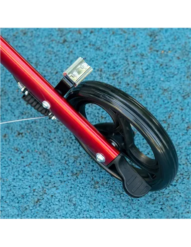 HOMCOM Folding Rollator Walker with Seat and Backrest, Lightweight Walking Frame with Detachable Storage Bag, Dual Brakes, Adjus