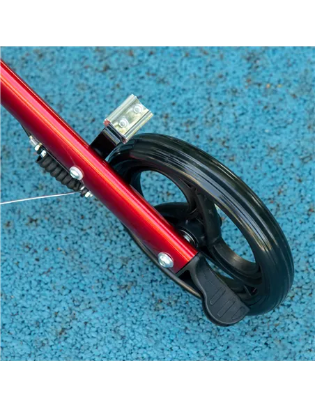 HOMCOM Folding Rollator Walker with Seat and Backrest, Lightweight Walking Frame with Detachable Storage Bag, Dual Brakes, Adjus