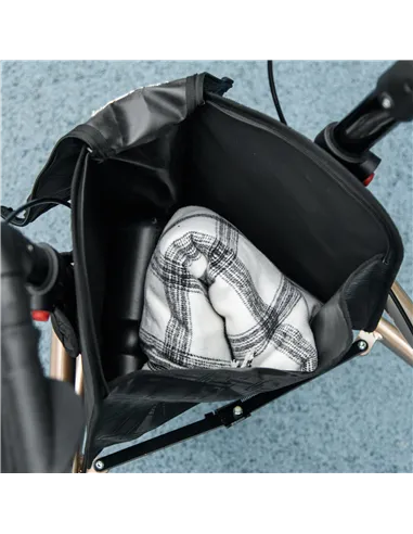 HOMCOM 3 Wheel Rollator, Lightweight Aluminium Tri Walker with Adjustable Handle, Storage Bag and Dual Brakes, Folding Mobility 