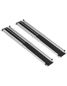 HOMCOM Set of Two 122cm Three-Level Aluminium Wheelchair Ramps