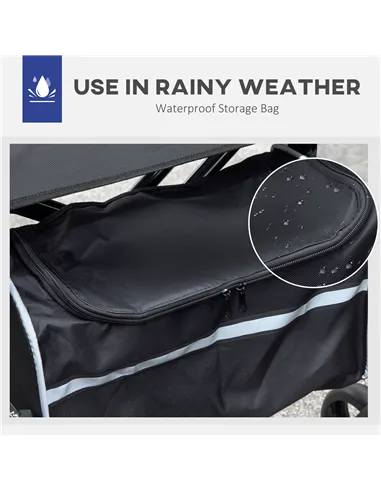 HOMCOM 2 in 1 Wheelchair Transport Chair & Folding Rollator Walker with Seat, Backrest, Footrest, Lightweight Walking Frame with