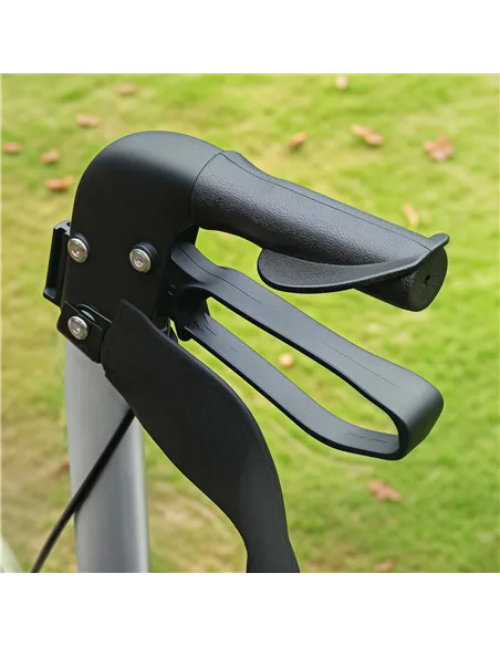 HOMCOM 2 in 1 Wheelchair Transport Chair & Folding Rollator Walker with Seat, Backrest, Footrest, Lightweight Walking Frame with