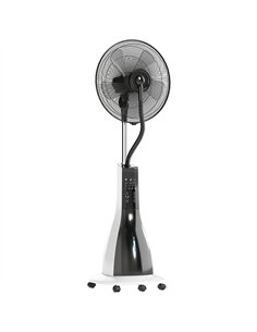 HOMCOM Pedestal Fan with Water Mist Spray, Spray Misting Fan with 75° Oscillation, Remote Control, Tilt Head, 3 Speeds, 3 Modes,