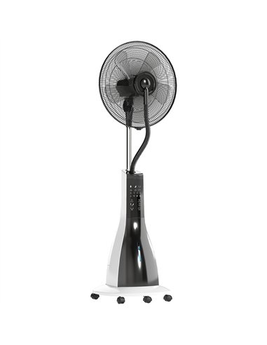 HOMCOM Pedestal Fan with Water Mist Spray, Spray Misting Fan with 75° Oscillation, Remote Control, Tilt Head, 3 Speeds, 3 Modes,