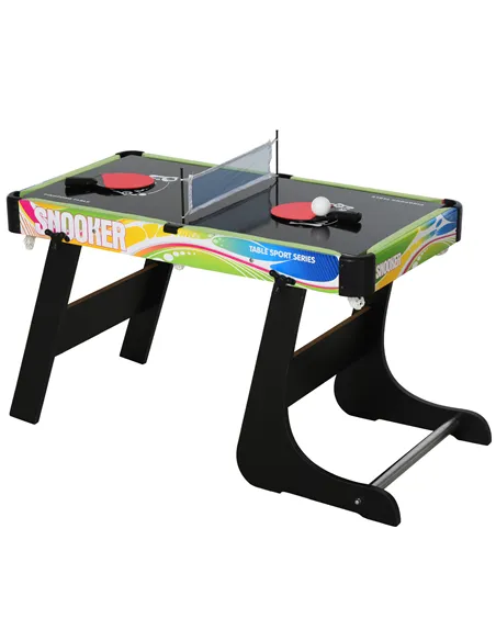 HOMCOM Folding Multi Gaming Table 4 in 1 Hockey, Football Table, Table Tennis, Billiards For Play Fun