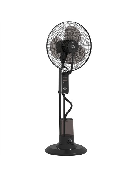 HOMCOM Pedestal Fan with Water Mist Spray, Spray Misting Fan with 70° Oscillation, Tilt Head, 3 Speeds, 3 Modes, Adjustable Mist