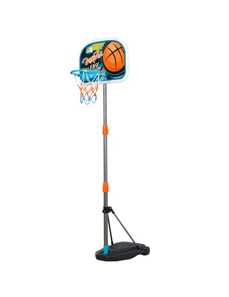 HOMCOM Kids Basketball Hoop and Stand Portable Basketball Stand Set w/ Ball Pump Netting Backboard Adjustable Height from 126 cm