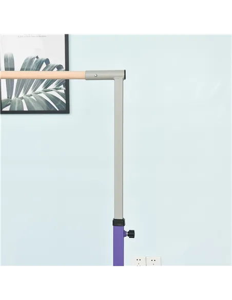 HOMCOM Steel Frame Adjustable Horizonal Gymnastics Bar For Kids Home Gym Training Purple