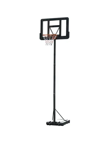 HOMCOM Portable Basketball Hoop Stand 231-305cm Height Adjustable w/ Moving Wheels