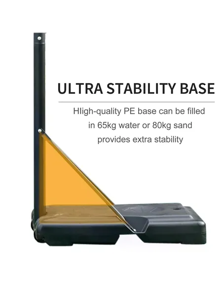 HOMCOM Portable Basketball Hoop Stand 231-305cm Height Adjustable w/ Moving Wheels