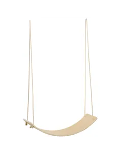 HOMCOM Wood Wobble Board with Ropes, Balance Board for Full Body Workout, Multipurpose for Kids and Adults