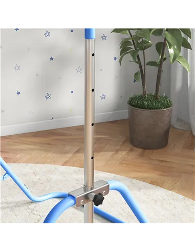 HOMCOM Kids Gymnastic Bar, with Adjustable Height, Foldable Horizontal Bars - Blue