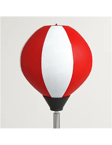 HOMCOM Punching Bag with Stand Boxing Bag Set with Adjustable Height, Red