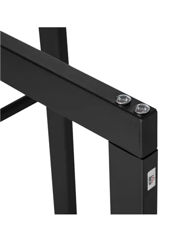 HOMCOM Metal Firewood Log Holder Tall Firewood Rack Indoor Outdoor Fireplace Wood Storage Shelf with Side Rails, Rust-Resistant,